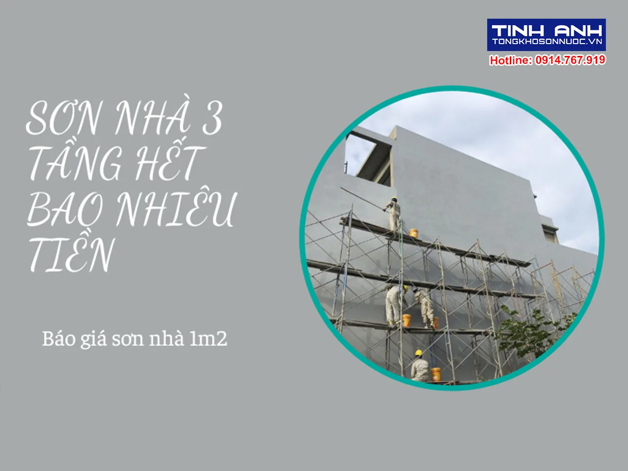 Sơn nhà 3 tầng hết bao nhiêu tiền - Báo giá sơn nhà 1m2