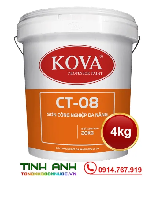 Sơn công nghiệp đa năng Kova CT08 lon 4kg