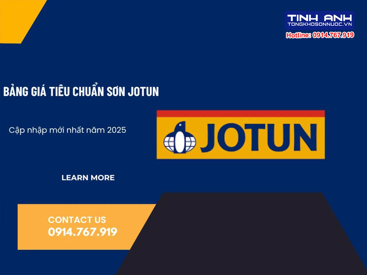 Bảng giá tiêu chuẩn sơn Jotun - Cập nhập mới nhất năm 2025