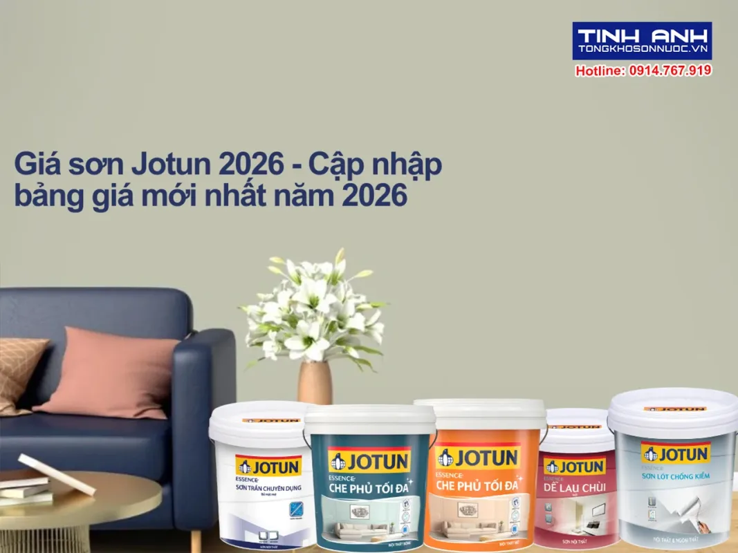 Giá sơn Jotun 2026 - Cập nhập bảng giá mới nhất năm 2026