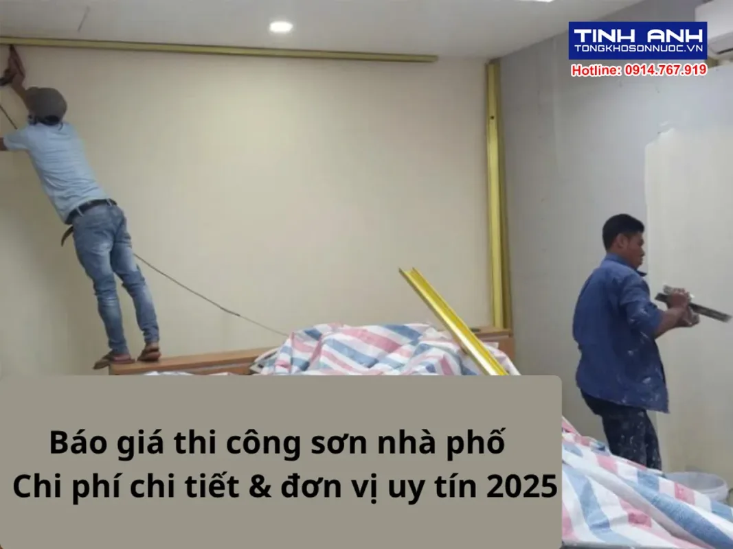 Báo giá thi công sơn nhà phố - Chi phí chi tiết & đơn vị uy tín 2025