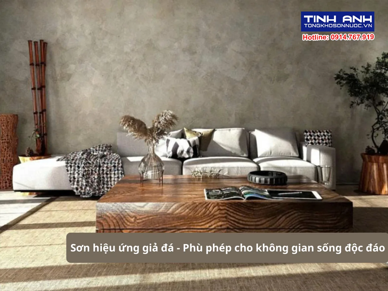 Sơn hiệu ứng giả đá - Phù phép cho không gian sống độc đáo