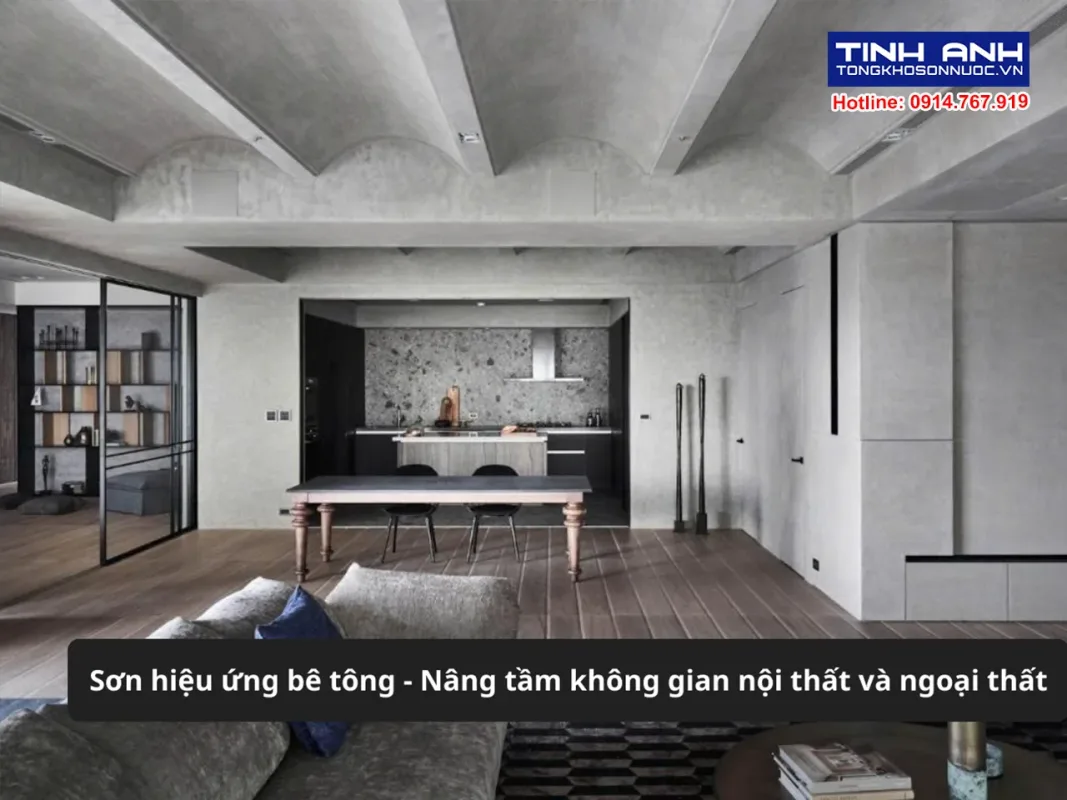 Sơn hiệu ứng bê tông - Nâng tầm không gian nội thất và ngoại thất