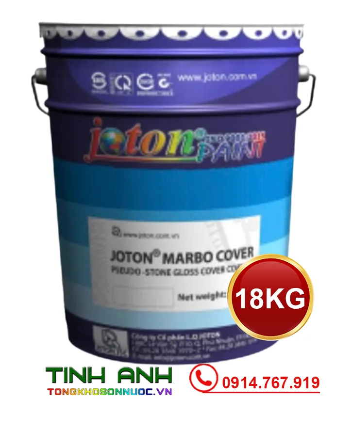 Sơn phủ trong suốt JOTON COVER WB thùng 18KG Sơn phủ trong suốt JOTON COVER WB thùng 18KG