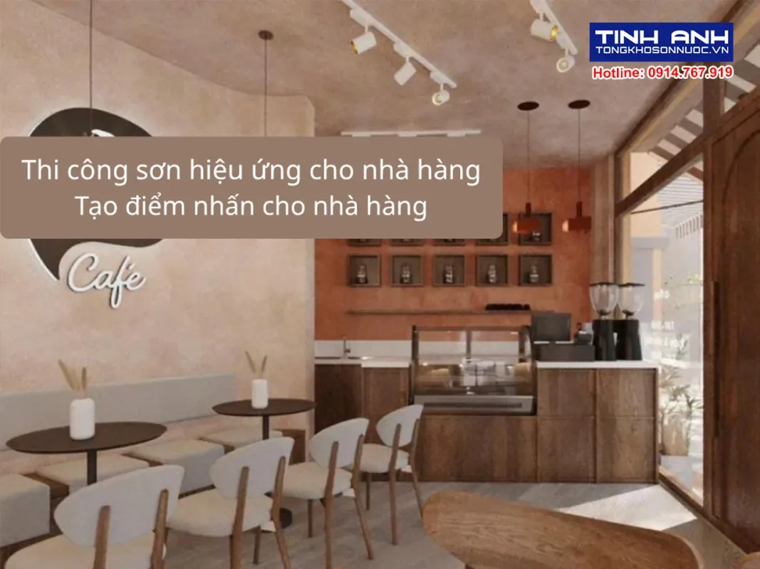 Thi công sơn hiệu ứng cho nhà hàng: Tạo điểm nhấn cho nhà hàng