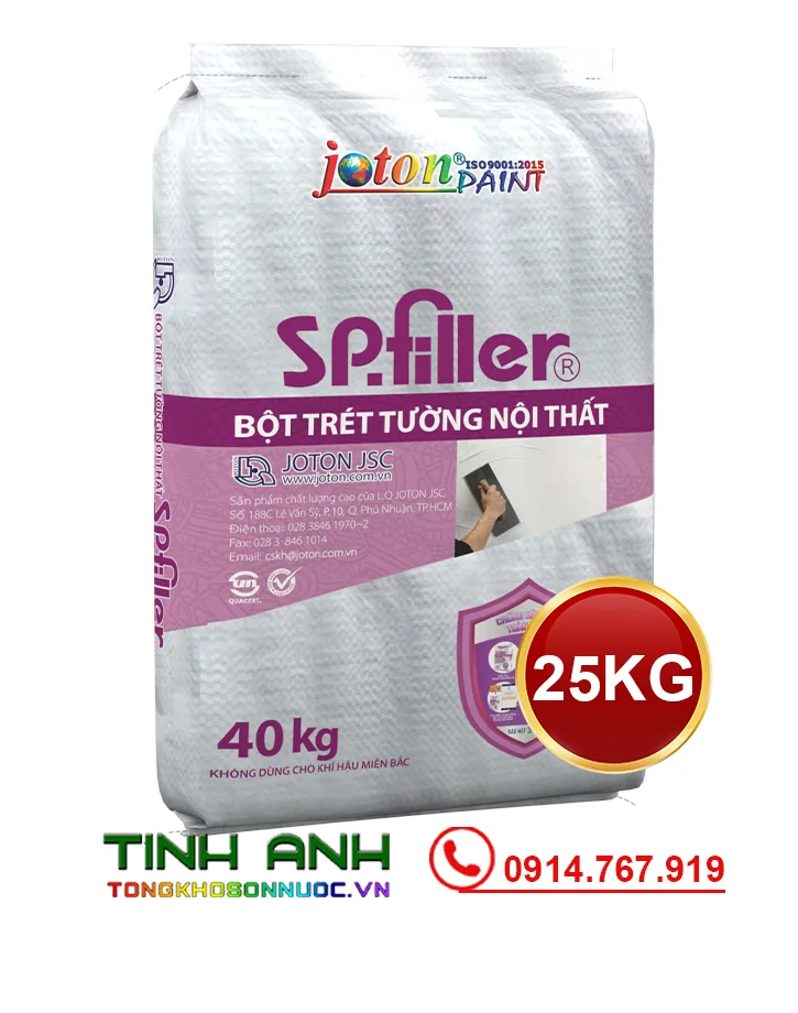 Bột bả tường nội thất cao cấp SP FILLER - 25KG Bột bả tường nội thất cao cấp SP FILLER - 25KG