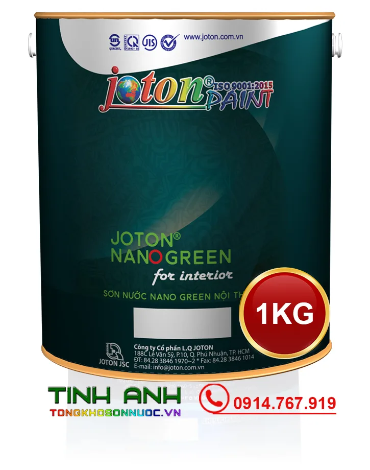 Sơn nước nội thất cao cấp JOTON NANO GREEN INT lon 1KG Sơn nước nội thất cao cấp JOTON NANO GREEN INT lon 1KG