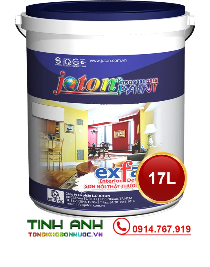Sơn nội thất bóng cao cấp JOTON EXFA thùng 17L Sơn nội thất bóng cao cấp JOTON EXFA thùng 17L