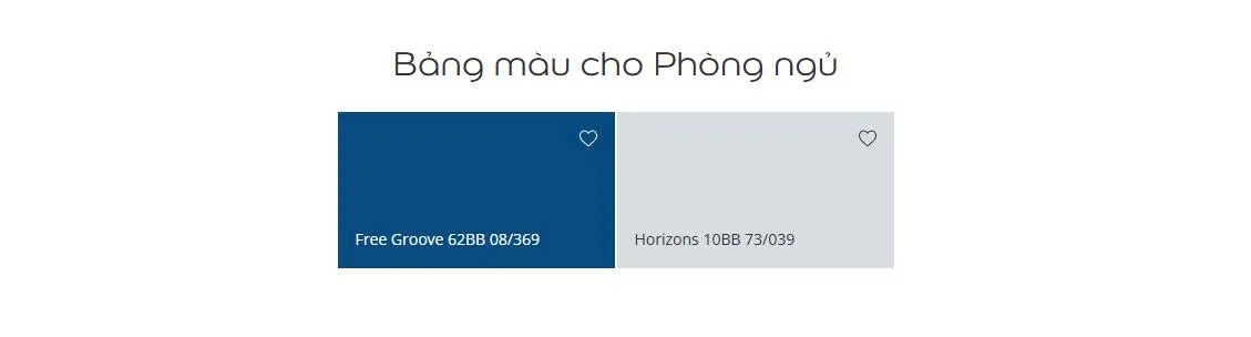 Bảng màu gợi ý cho phòng ngủ