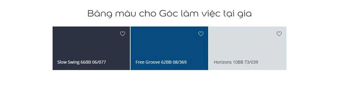 Bảng màu gợi ý cho góc làm việc tại gia