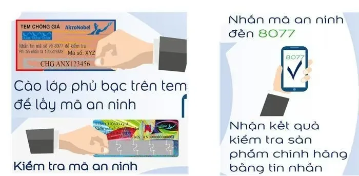 Tem chống hàng giả của Dulux