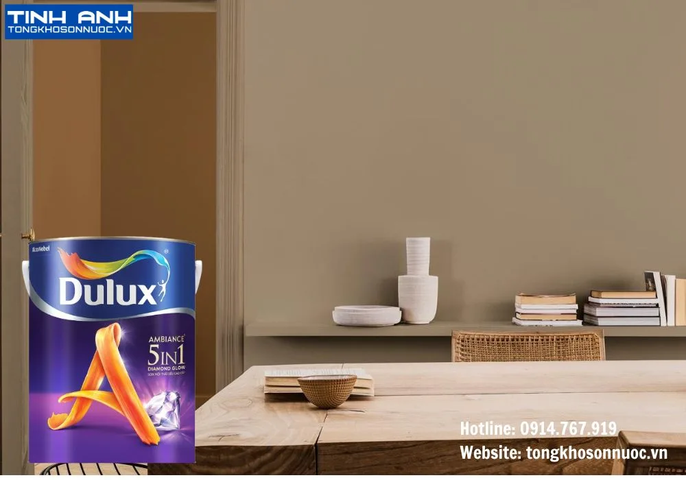 Sơn Dulux Ambiance 5in1 Diamond Glow Siêu Bóng 66AB
