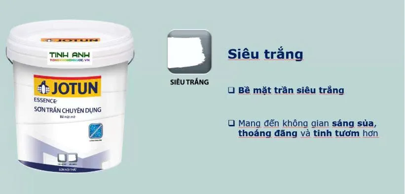 Sơn Jotun Essence có những loại nào - Sơn Jotun Essence Trắng Trần Chuyên Dụng