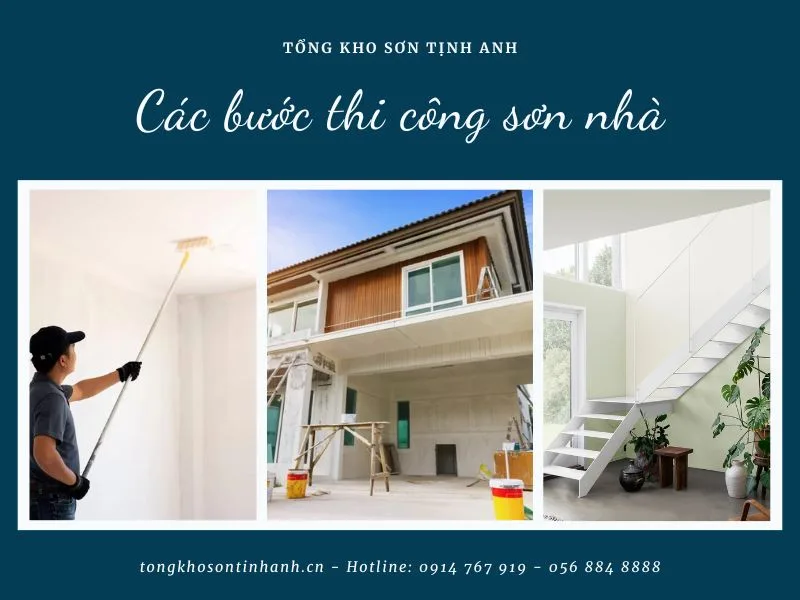 Quy trình thi công sơn nhà tại Hà Nội của Tổng kho sơn Tịnh Anh