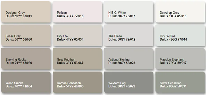 mã màu ghi xám sơn Dulux - Sang trọng – tinh tế – hiện đại