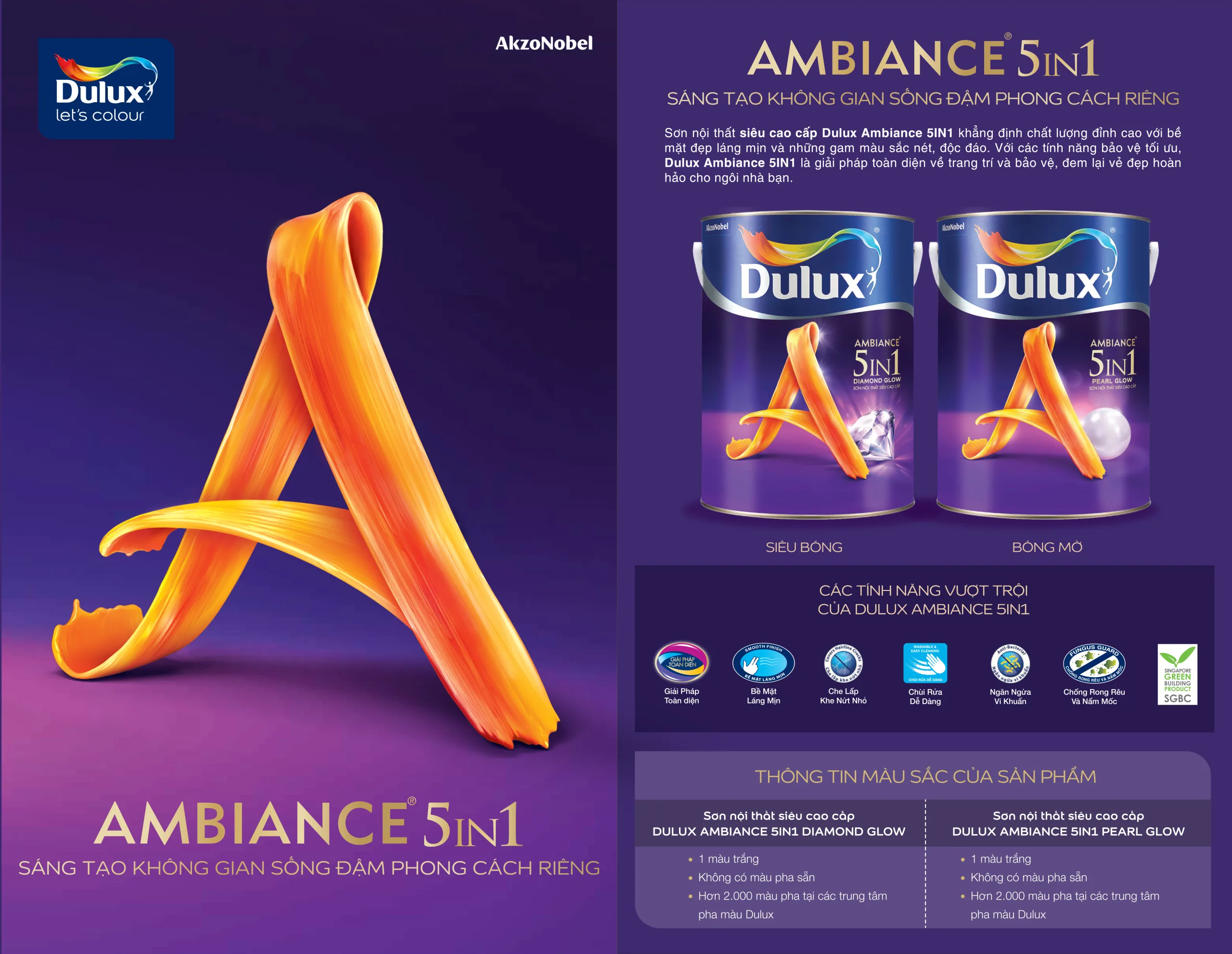 Sơn Dulux nội thất bóng - Dulux Ambiance