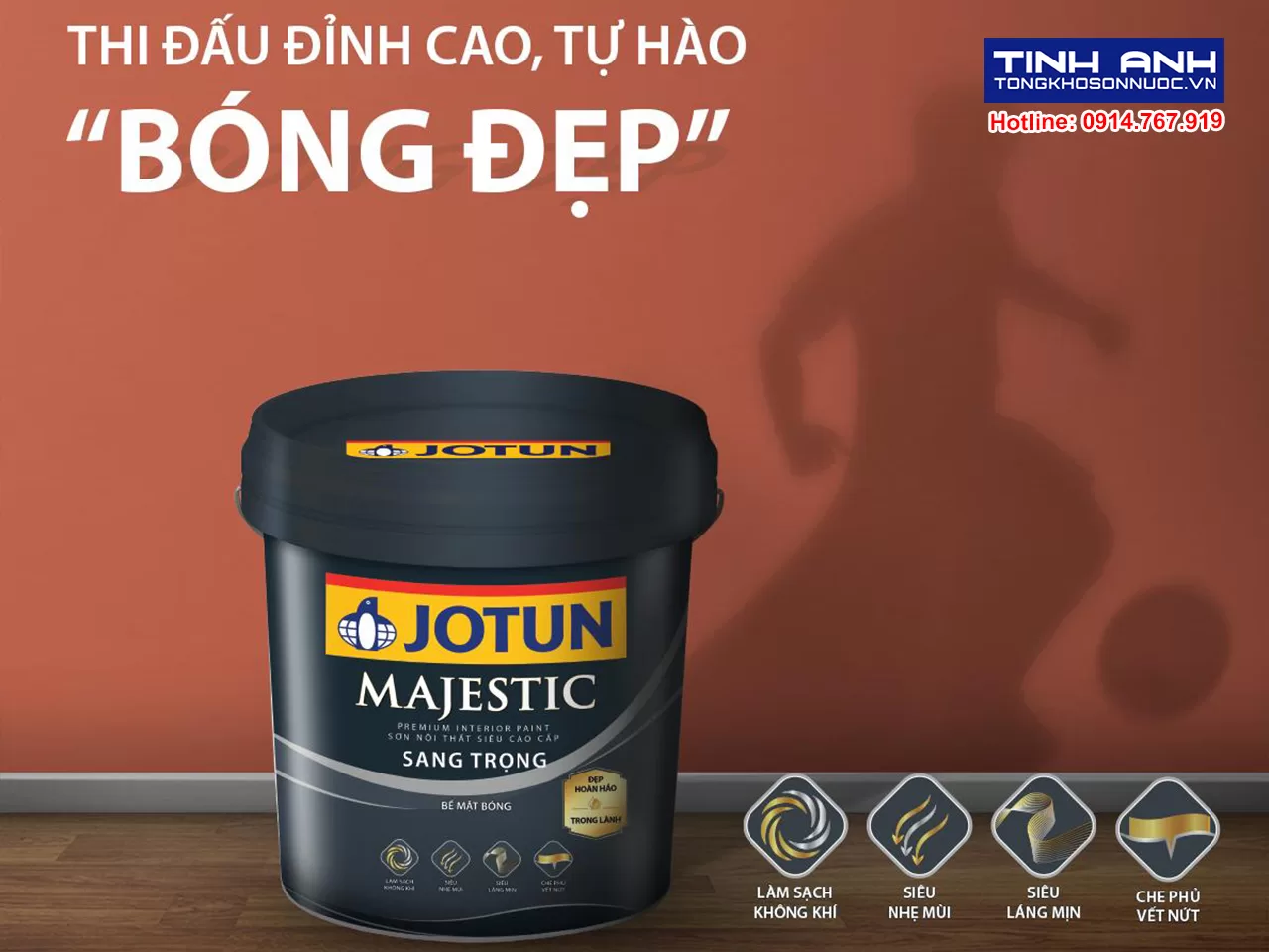 Sơn nội thất Jotun Majestic Sang Trọng (Bóng nhẹ)