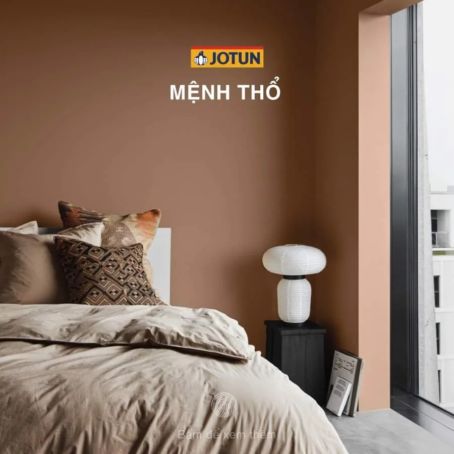 Mã màu nâu Jotun Ứng dụng trong phòng ngủ