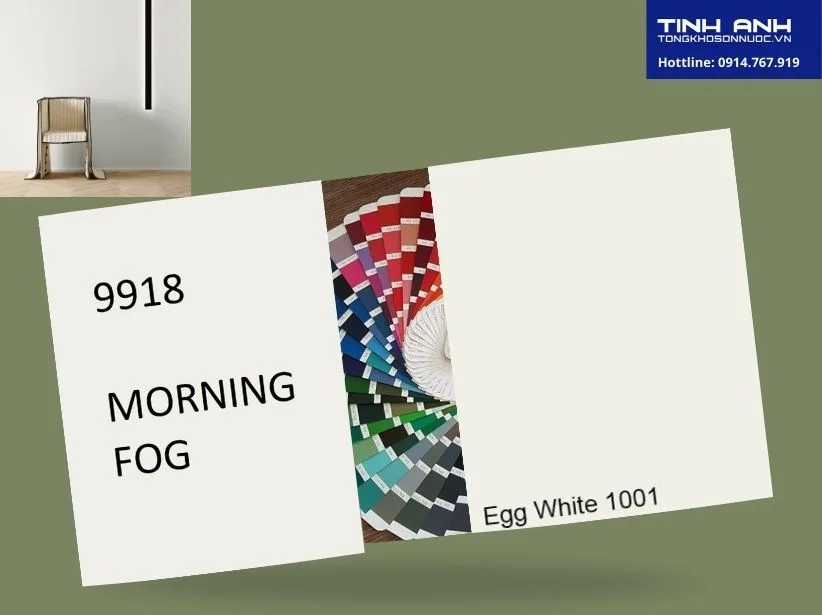 So sánh màu Jotun 1001 và 9918