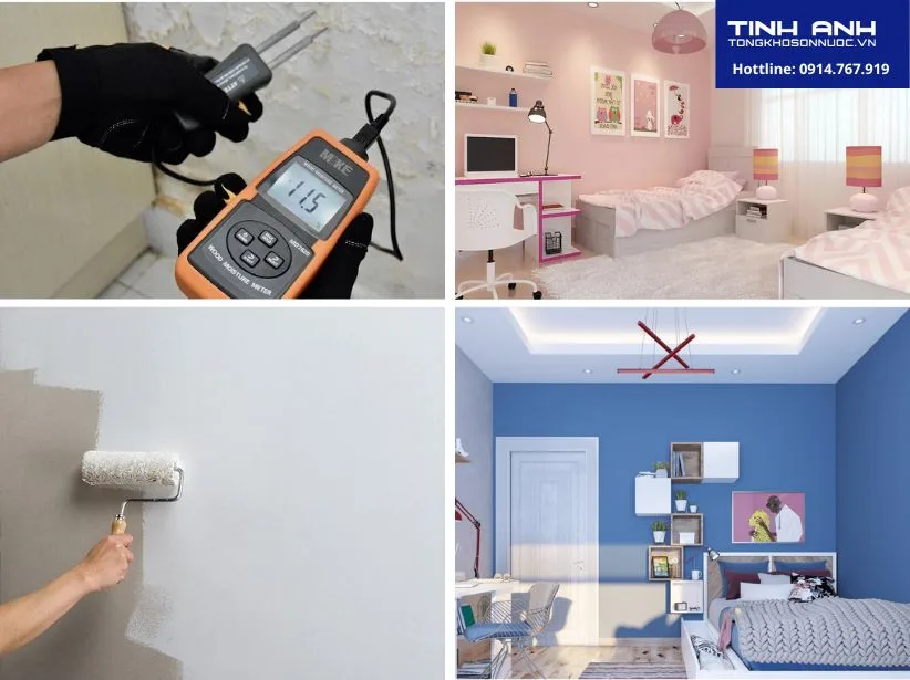 Độ ẩm tường bao nhiêu thì sơn được?