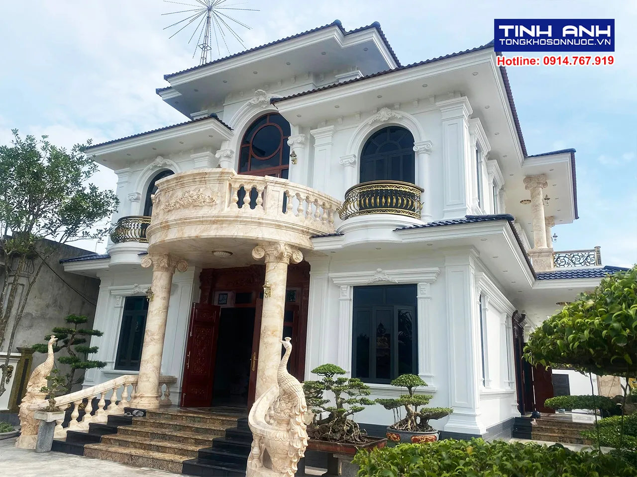 Tổng quan dự án thi công sơn biệt thự tân cổ điển