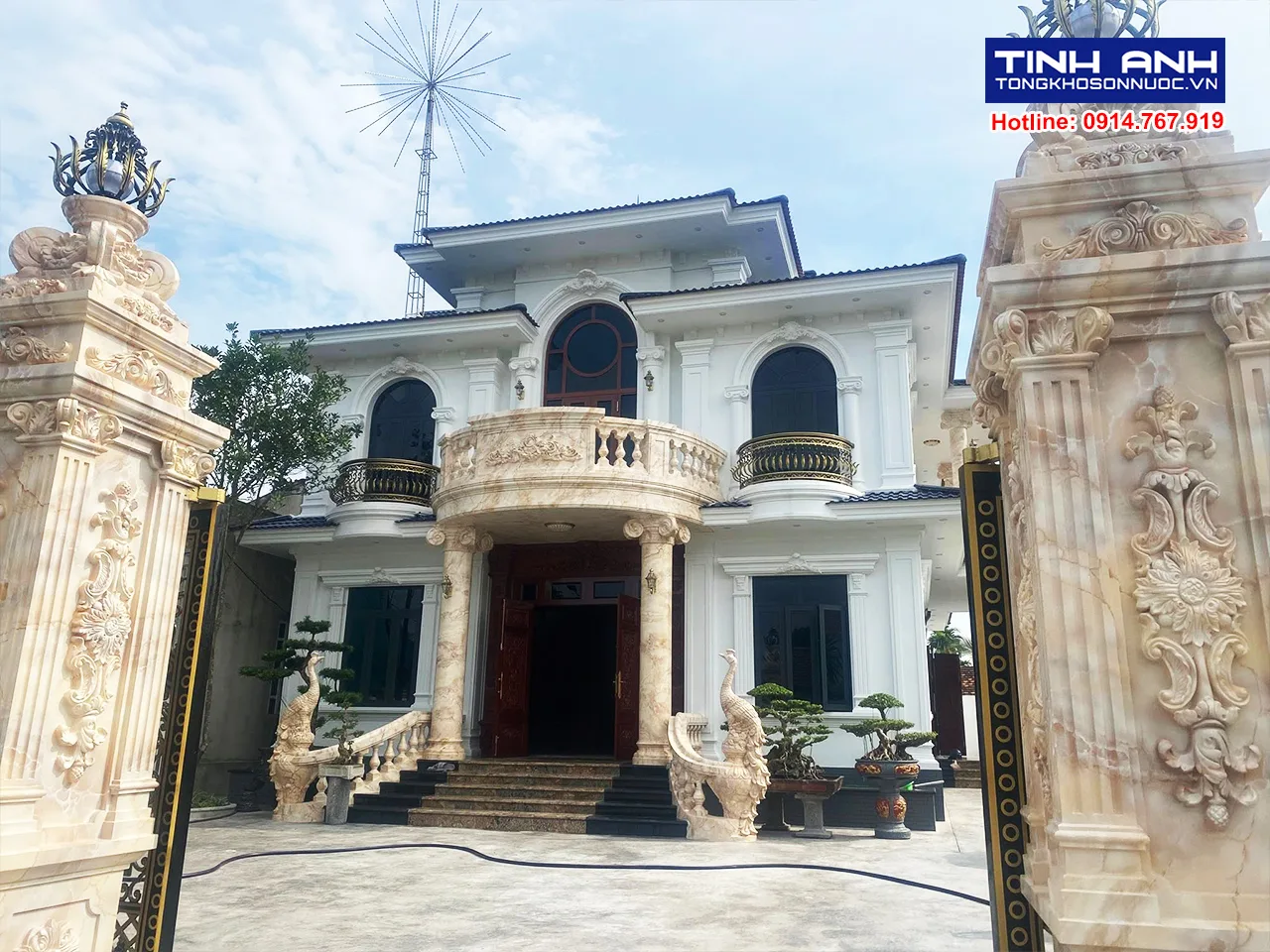 Thi công sơn biệt thự tân cổ điển