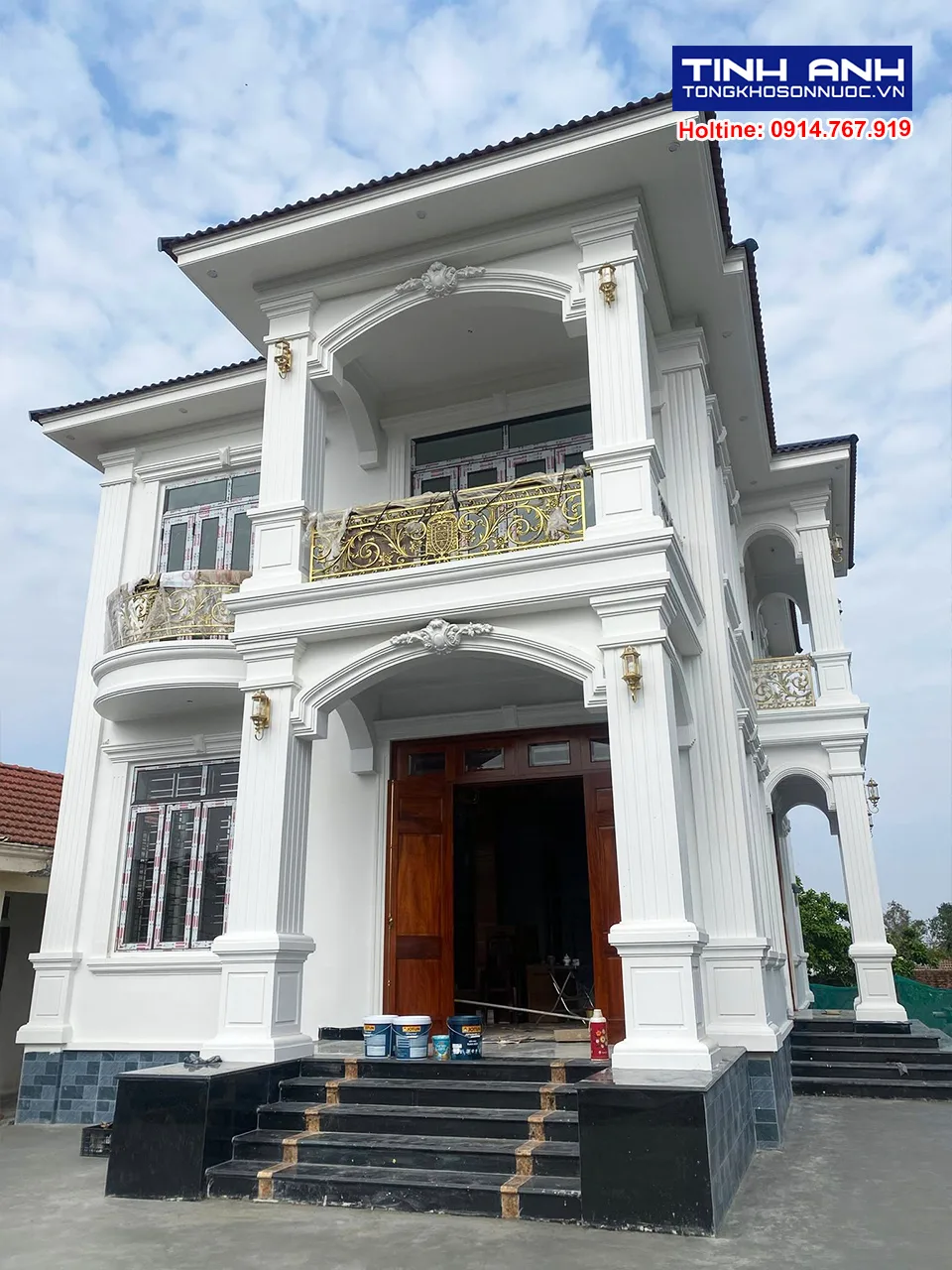 Sơn Jotun biệt thự mã màu trắng sứ - Mặt tiền sang trọng