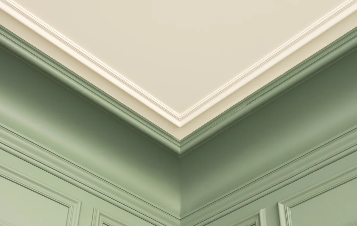 Phào chỉ màu xanh lá – tươi mát, tự nhiên