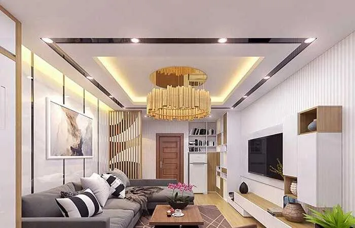  Phối màu sơn phào chỉ trần nhà nghịch tông