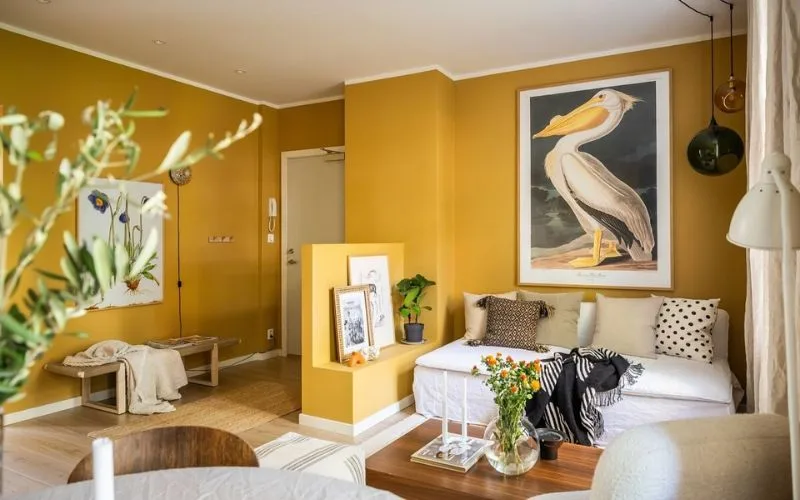 Ý nghĩa màu vàng đất trong thiết kế nội thất