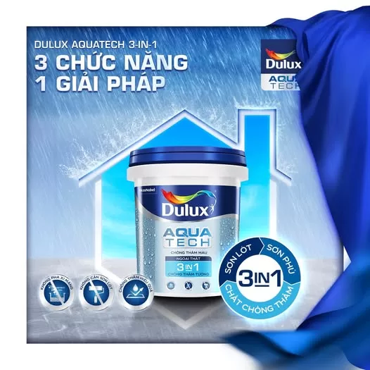 V189 3in1 Dulux Aquatech 3in1 CT màu trắng sứ