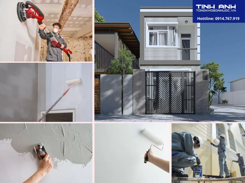 Quy trình thi công sơn nhà mới và cũ chính xác nhất