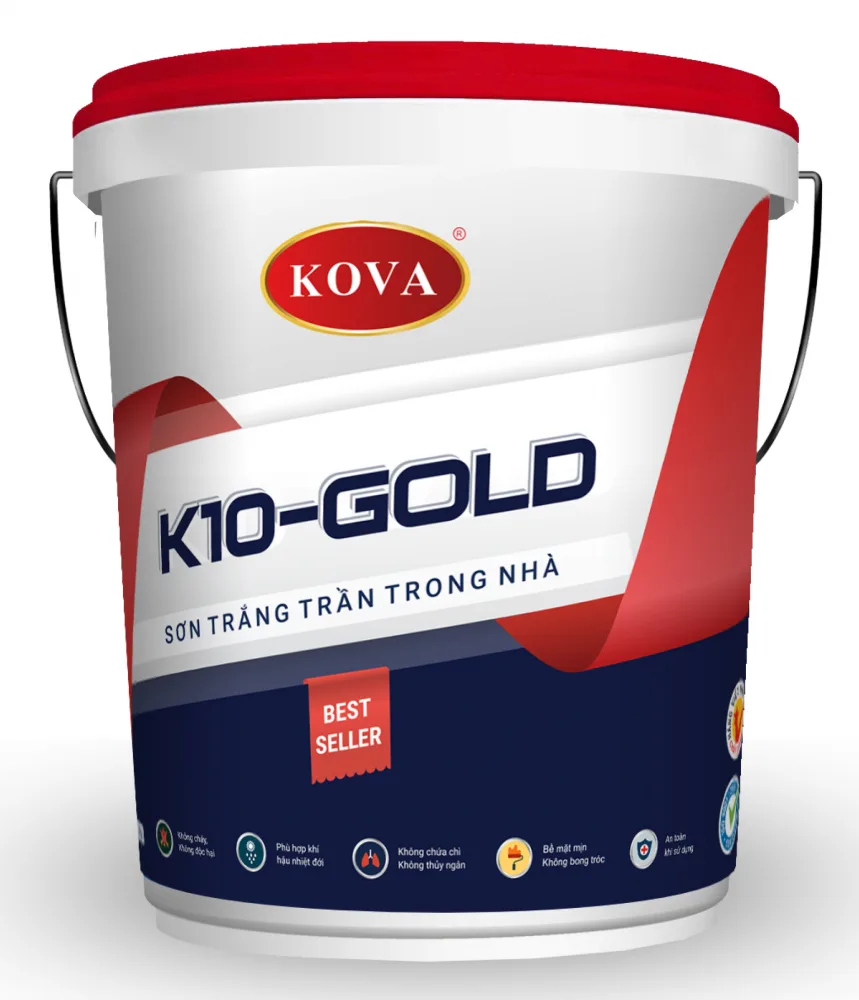 Sơn nội thất Kova K10-GOLD – Sơn trắng trần, chi tiết nhỏ nhưng giá trị lớn