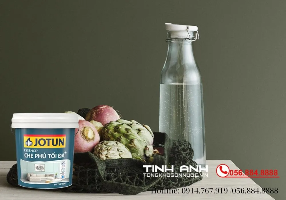 Sơn Jotun Essence nội thất Che Phủ Tối Đa Bóng