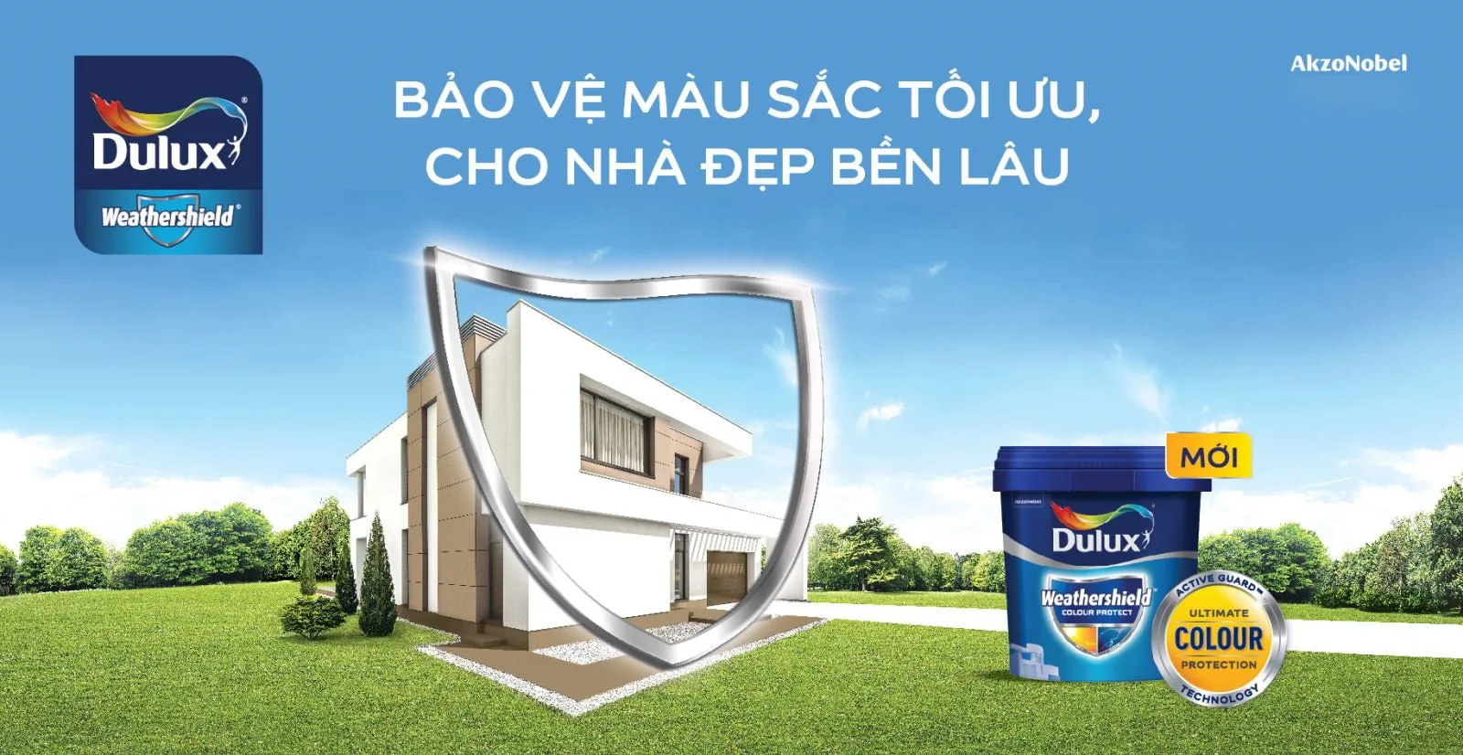 E023 – Dulux Weathershield Colour Protect bề mặt bóng