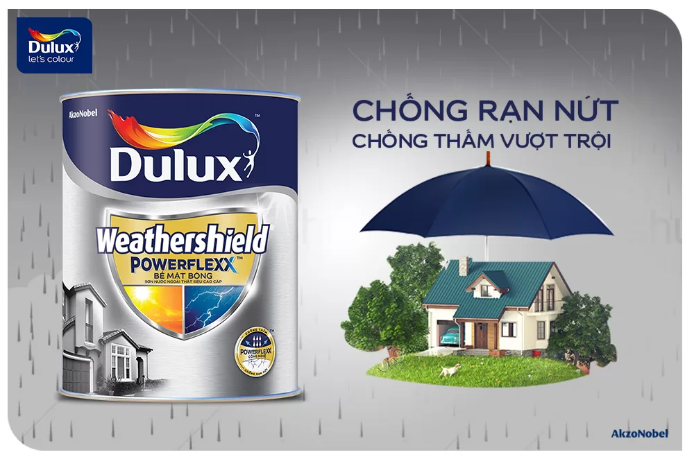 GJ8B – Dulux Weathershield PowerFlexx bề mặt bóng
