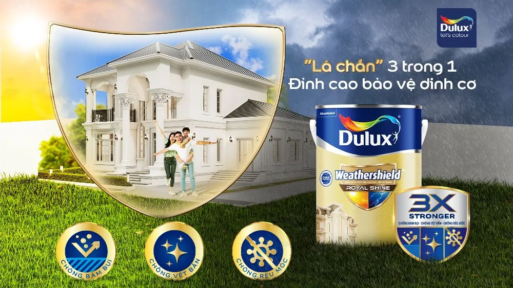 Sơn ngoại thất cao cấp Dulux Weathershield Royal Shine