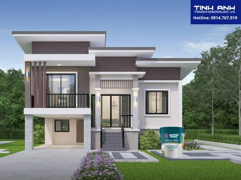 Sơn ngoại thất Nippon bền màu, chống thấm tốt