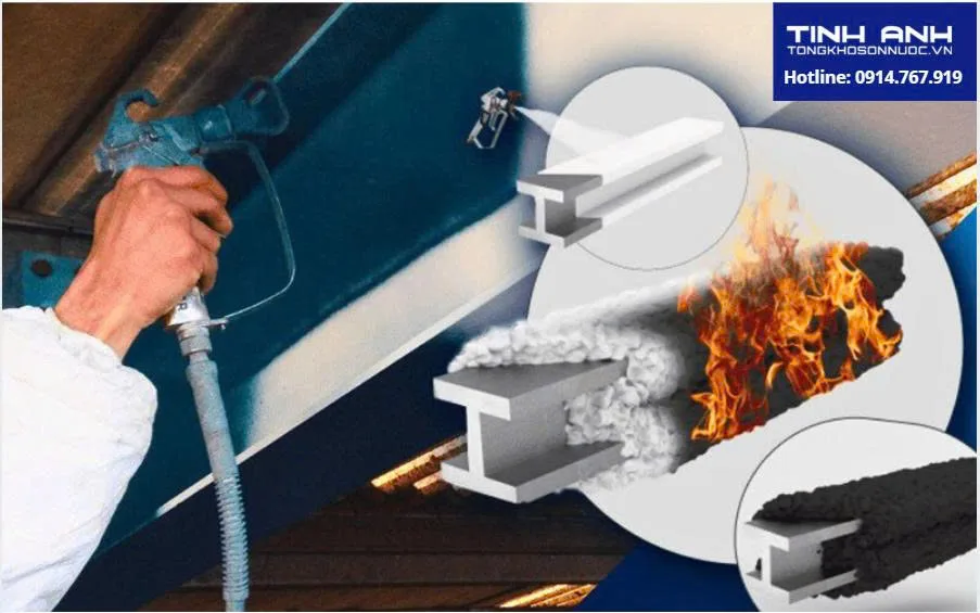 Sơn chống cháy cho nhà xưởng và kết cấu thép