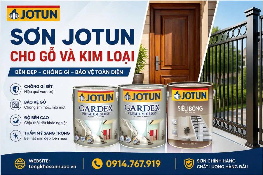 Sơn Jotun cho gỗ và kim loại bền đẹp, chống gỉ, bảo vệ toàn diện