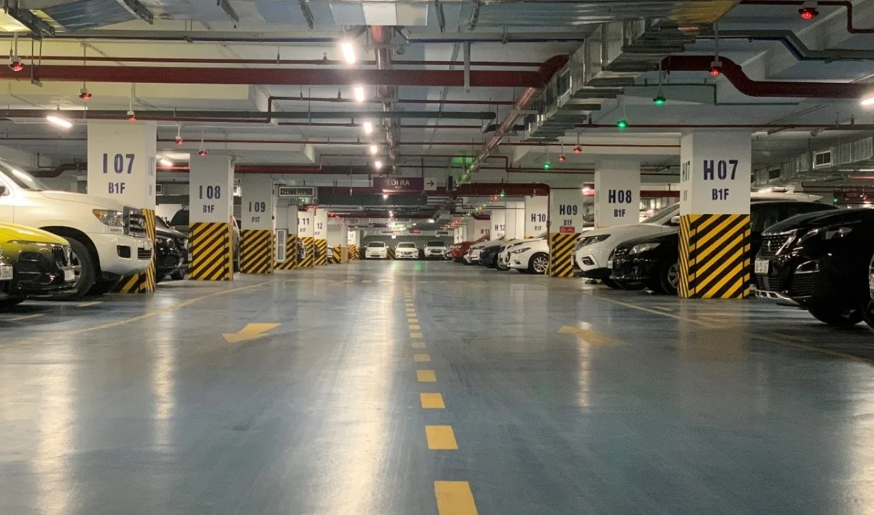 Ứng dụng của sơn Jotun cho hầm để xe