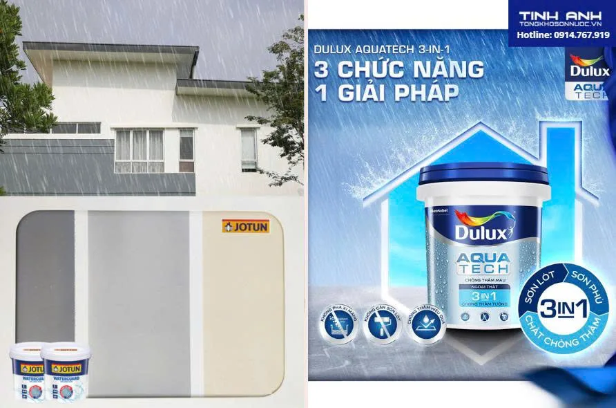 So sánh sơn Jotun và Dulux về khả năng chống thấm