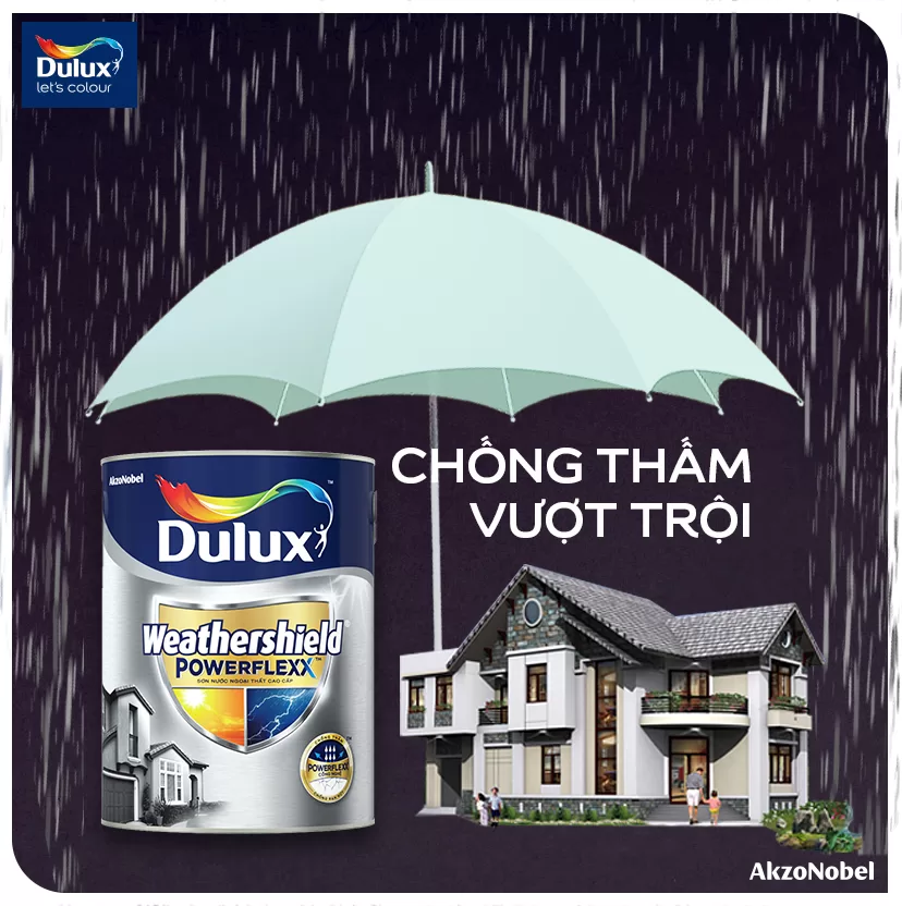Sơn Dulux ngoại thất cao cấp Weathershield PowerFlexx bề mặt mờ – GJ8