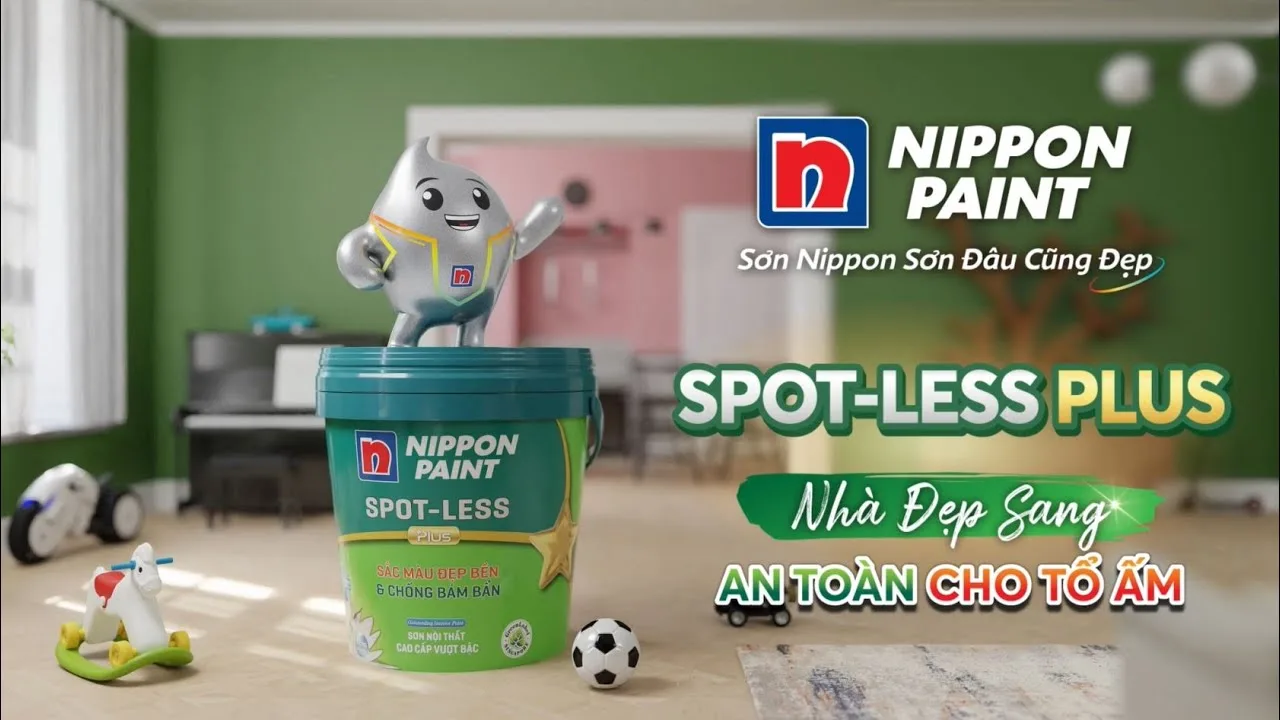 Sơn lau chùi loại nào tốt? Nippon Spot-less Plus