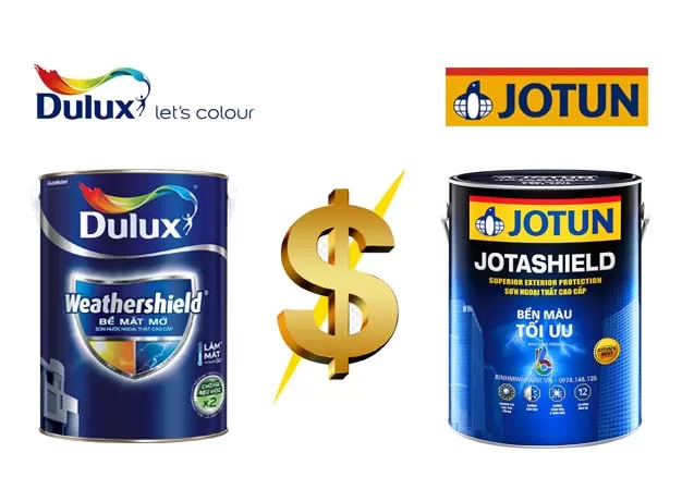 So sánh giá sơn Jotun và Dulux